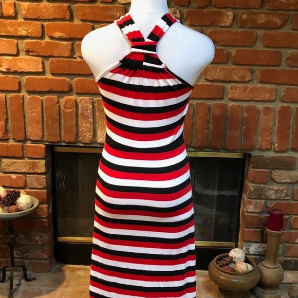 Urban Beach Cover LONG Striped Racer Maxi Dress - Picture 10 of 11